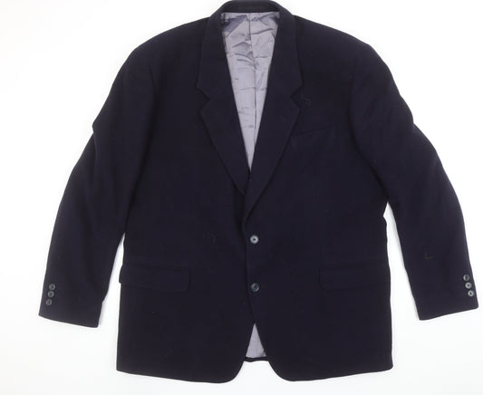 Debenhams Classics Men's Blue Wool Cashmere Blazer Jacket XL 46R