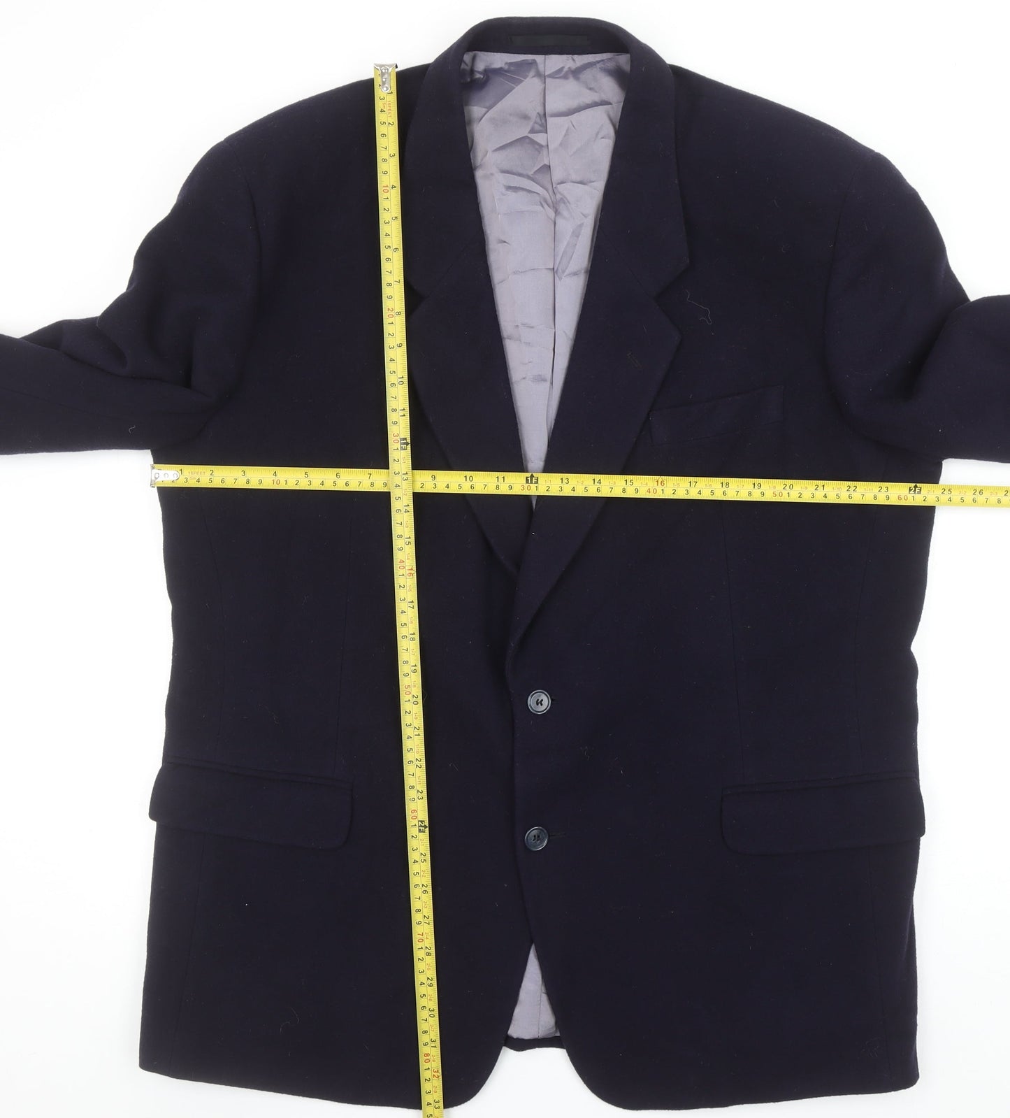 Debenhams Classics Men's Blue Wool Cashmere Blazer Jacket XL 46R