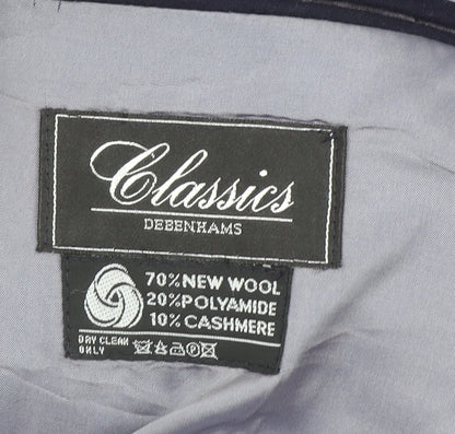 Debenhams Classics Men's Blue Wool Cashmere Blazer Jacket XL 46R