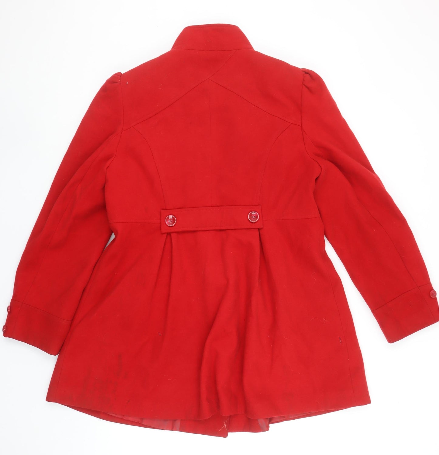 George Women’s Red Button Belted Trench Coat Size 16 Elegant Winter Style