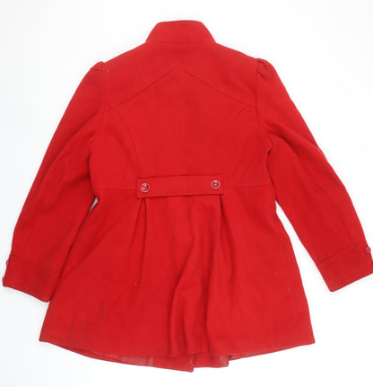 George Women’s Red Button Belted Trench Coat Size 16 Elegant Winter Style
