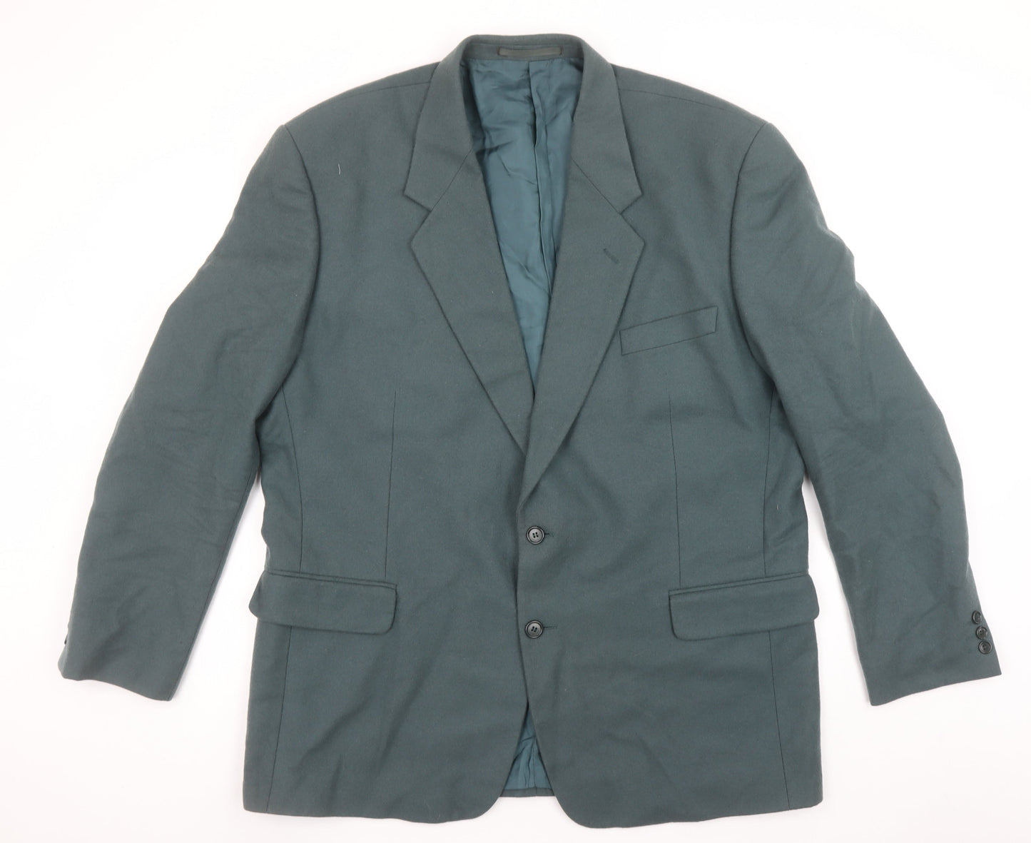 Savoy Taylors Guild Men's Green Wool Cashmere 46R Blazer