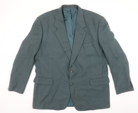 Savoy Taylors Guild Men's Green Wool Cashmere 46R Blazer