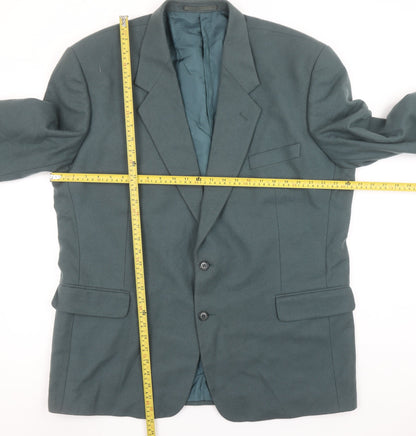 Savoy Taylors Guild Men's Green Wool Cashmere 46R Blazer