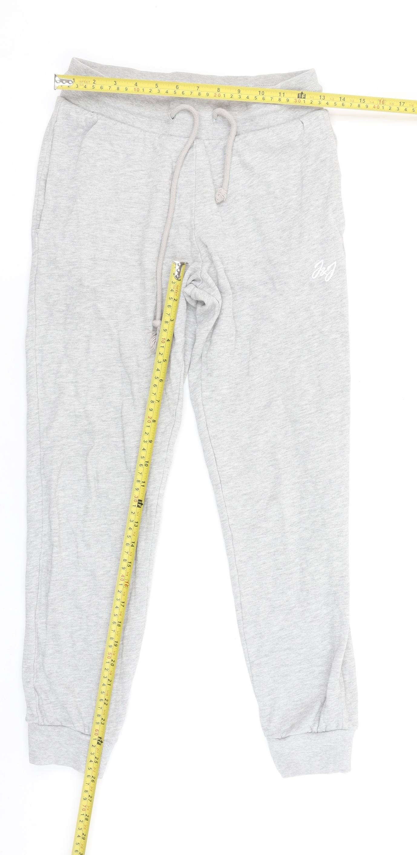 Jack & Jones Mens Grey Joggers XS Regular Fit Cotton Blend