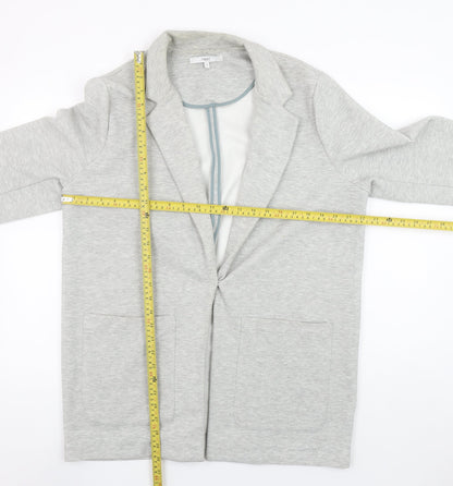 Next Women's Grey Jersey Blazer Jacket Size 16 Regular Fit