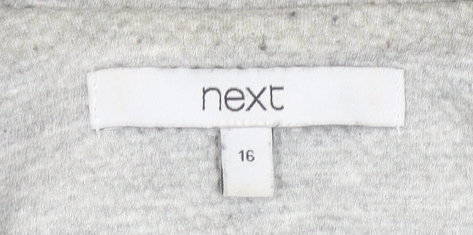 Next Women's Grey Jersey Blazer Jacket Size 16 Regular Fit