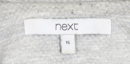 Next Women's Grey Jersey Blazer Jacket Size 16 Regular Fit