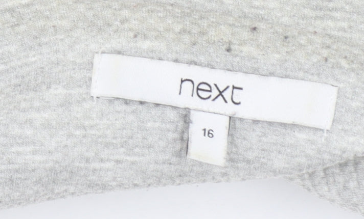 Next Women's Grey Jersey Blazer Jacket Size 16 Regular Fit