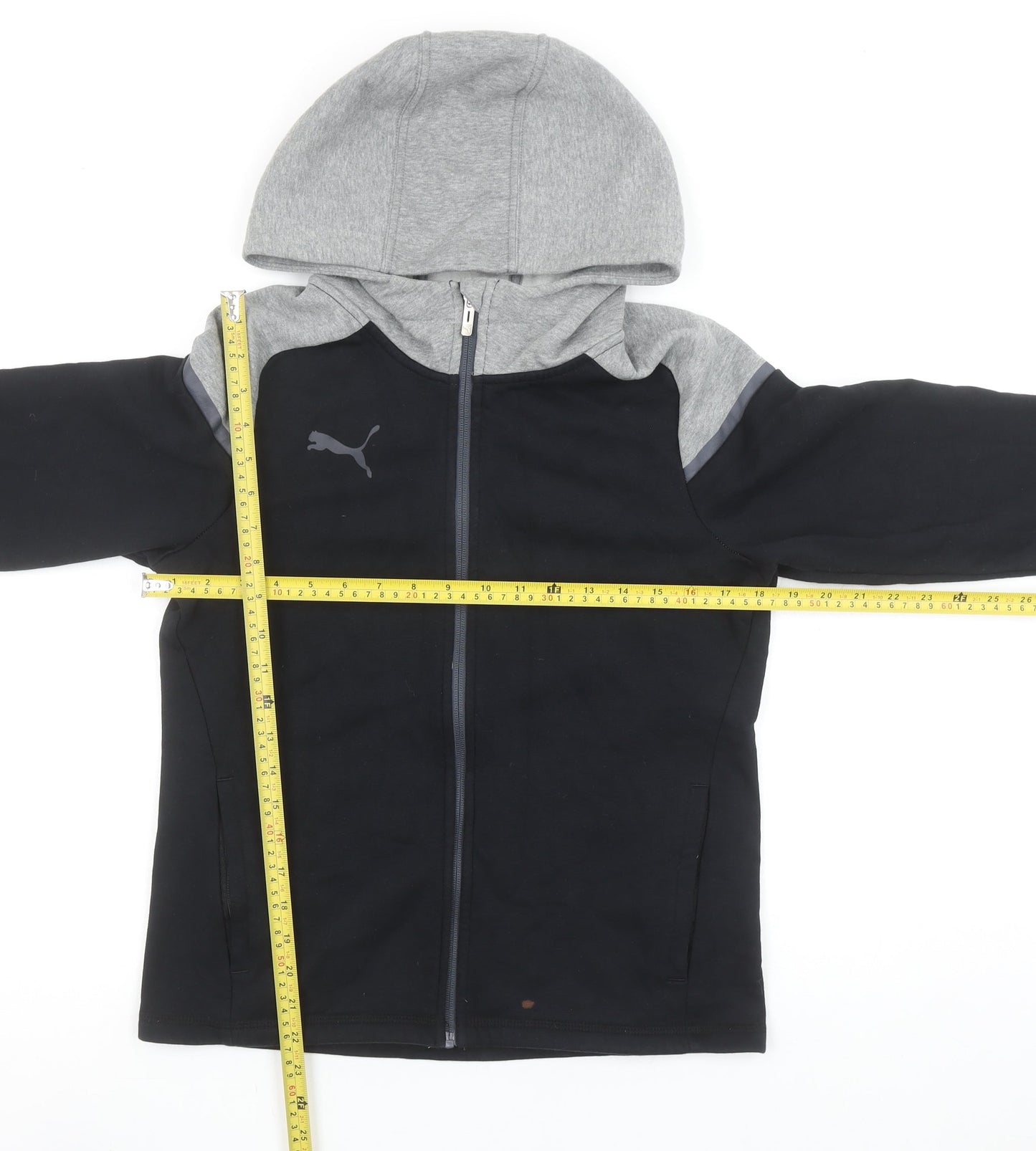 Mens UK Size S PUMA Black Full Zip Hoodie