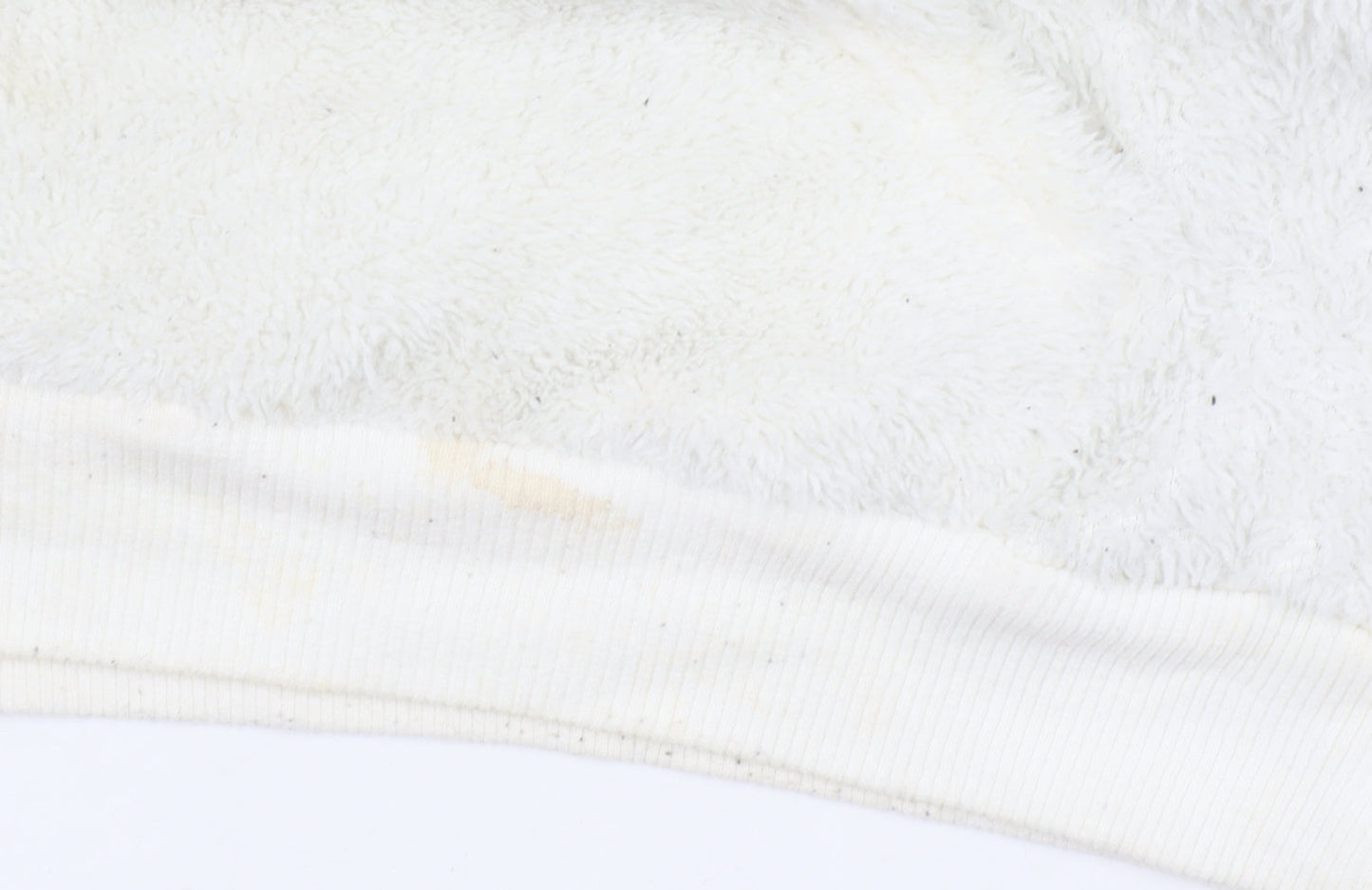 boohooMAN Men's White Fleece Pullover Hoodie M Cartoon Graphic