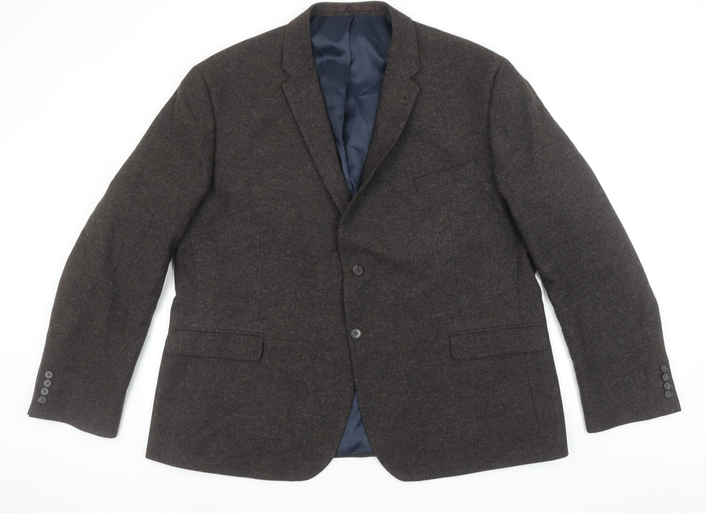 Racing Green Men’s Brown Wool Blend Tailored Fit 52R Blazer Jacket