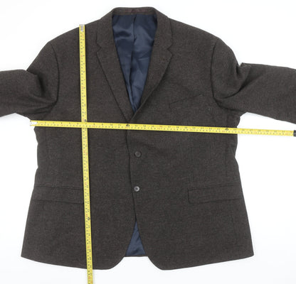 Racing Green Men’s Brown Wool Blend Tailored Fit 52R Blazer Jacket