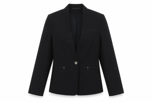 Esprit Women's Black Shawl Lapel Blazer UK 8 Slim Fit Tuxedo Jacket