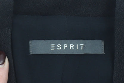 Esprit Women's Black Shawl Lapel Blazer UK 8 Slim Fit Tuxedo Jacket