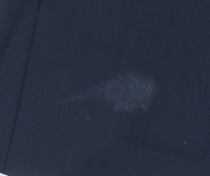Brook Taverner Men's Navy Blue Wool 38R Two-Button Blazer Jacket