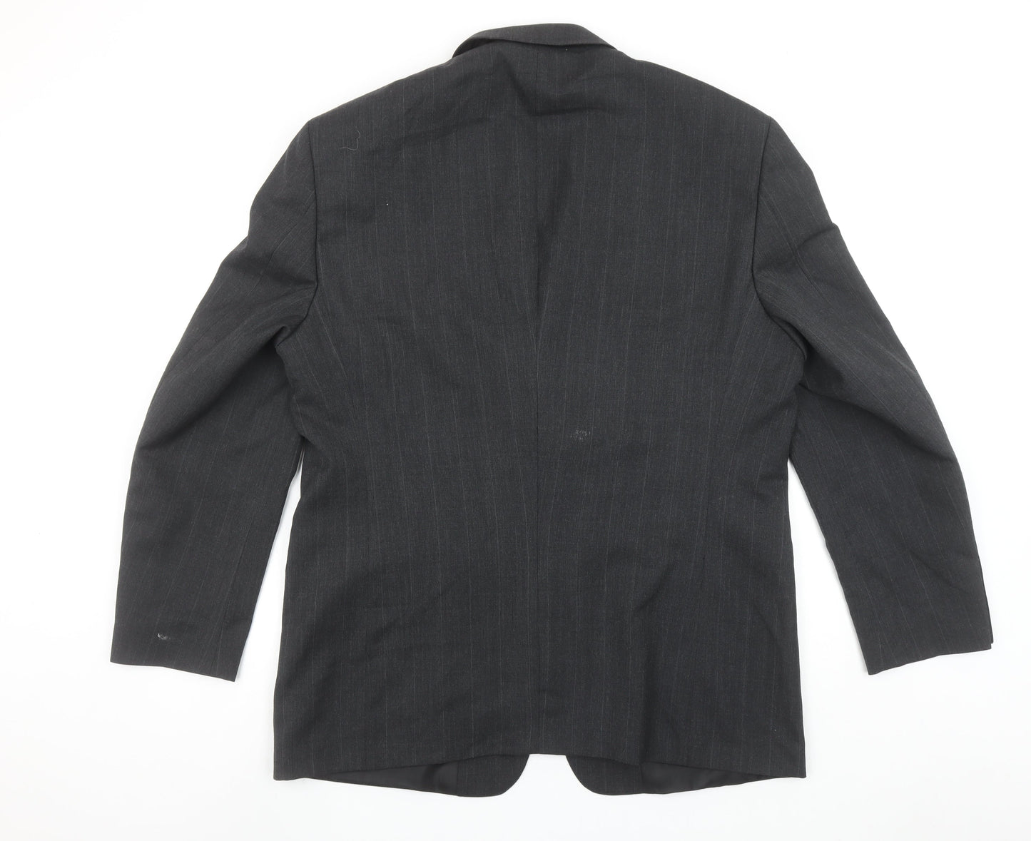 Westbrook Men's Grey Pinstripe Wool Blend 44R Suit Jacket