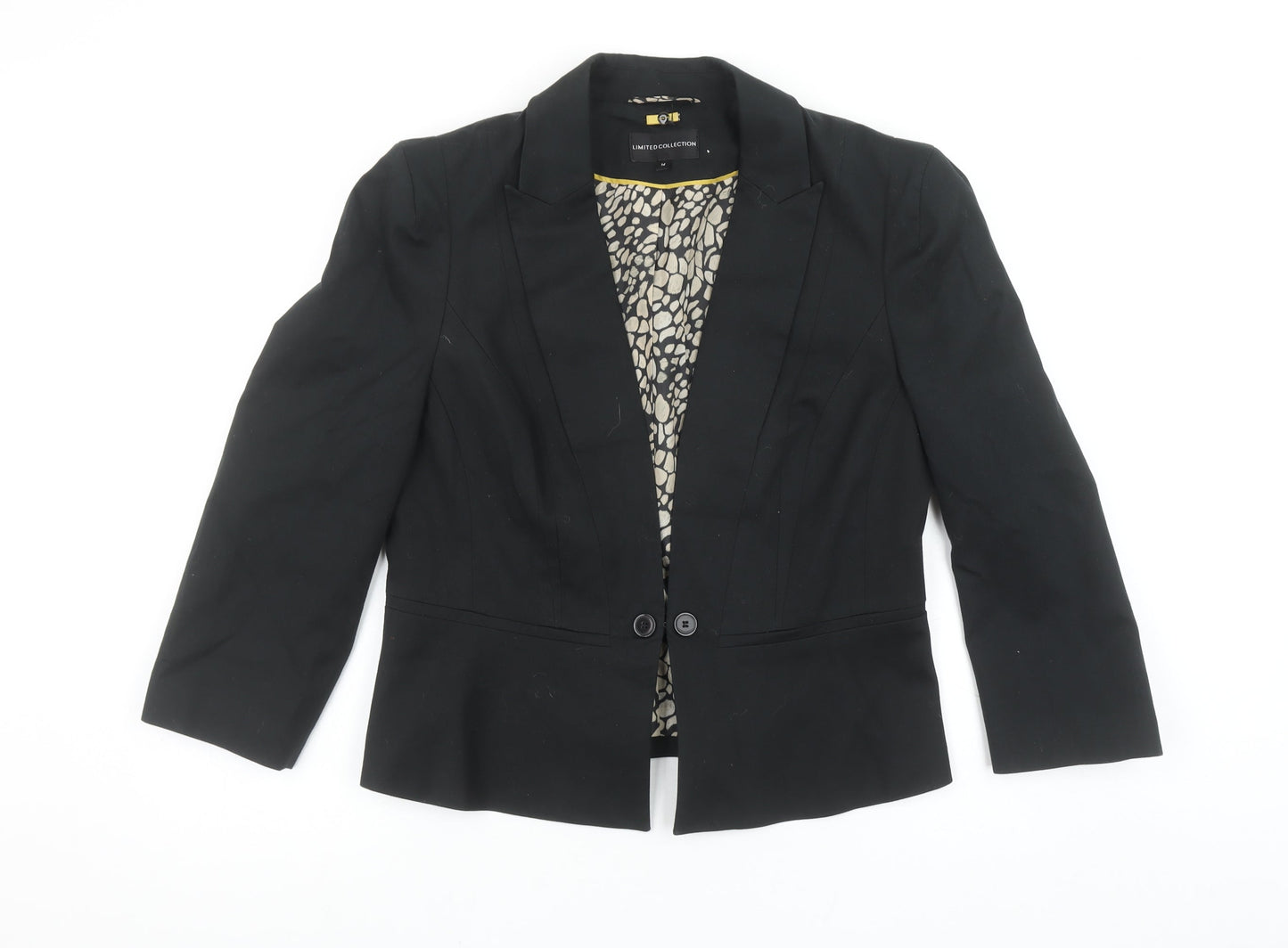 Marks and Spencer Women’s Black Tailored Blazer Jacket Size 14 Limited Collection