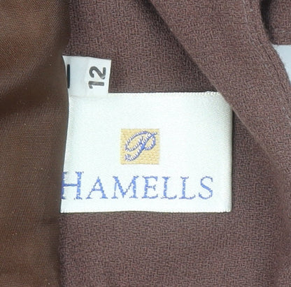Hamells Women's Brown Size 12 Single-Breasted Blazer Jacket