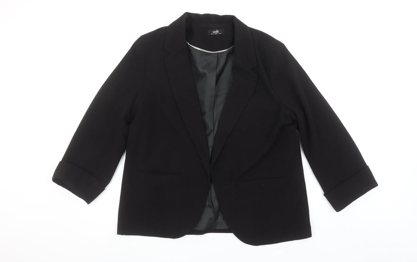 Wallis Women's Black UK 16 Classic Single-Breasted Blazer Jacket