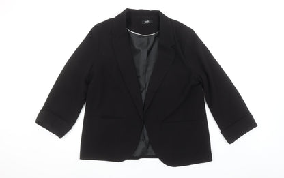 Wallis Women's Black UK 16 Classic Single-Breasted Blazer Jacket