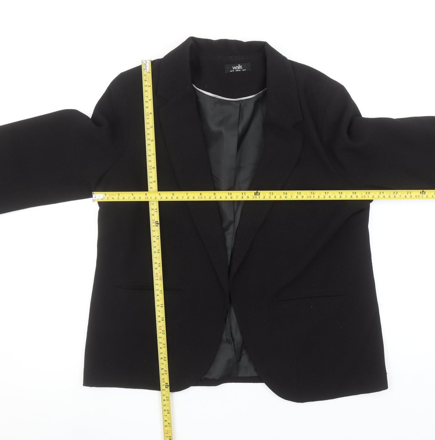 Wallis Women's Black UK 16 Classic Single-Breasted Blazer Jacket