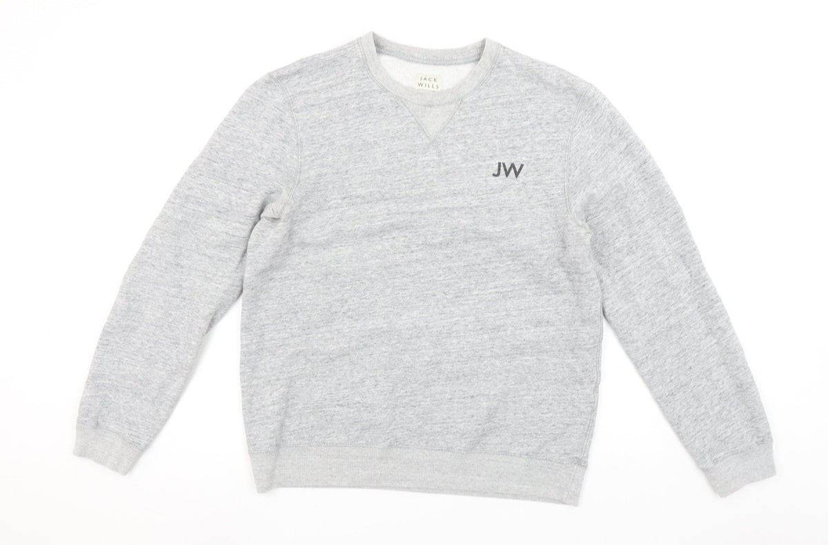Mens UK Size M Jack Wills Grey Pullover Sweatshirt