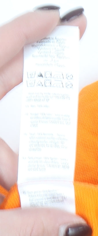 Nerf Boys Orange Pullover Hoodie 10-11 Years Graphic Print Cotton