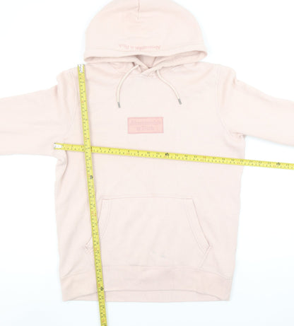 Abercrombie & Fitch Women's Beige Pullover Hoodie S Soft Fleece