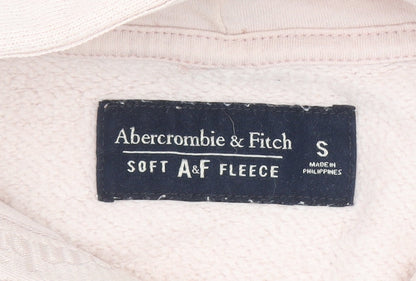 Abercrombie & Fitch Women's Beige Pullover Hoodie S Soft Fleece