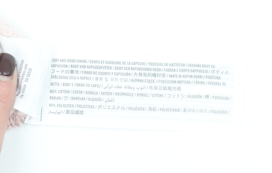 Abercrombie & Fitch Women's Beige Pullover Hoodie S Soft Fleece