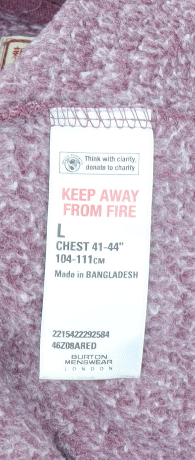 Tokyo Laundry Men's Purple Full Zip Hoodie Size L Hooded Sweatshirt