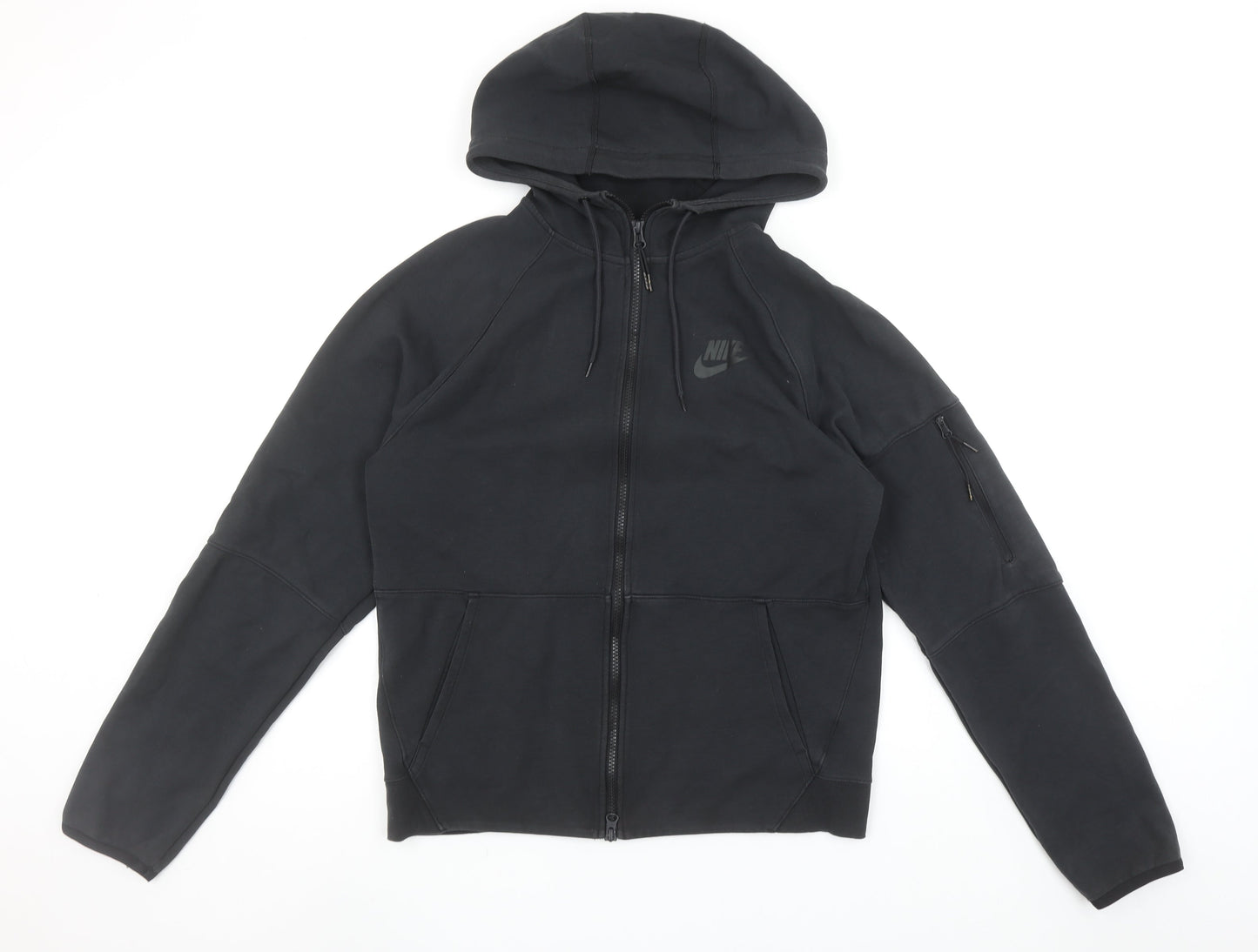 Nike Women’s Black Full Zip Hoodie Small Cotton Blend