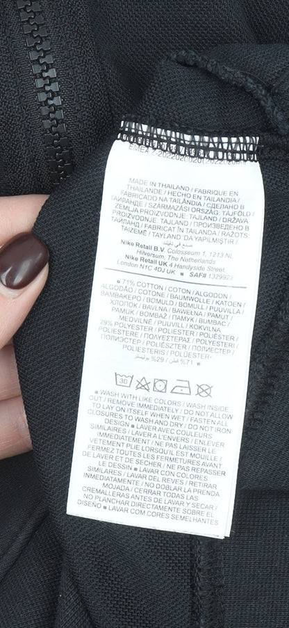 Nike Women’s Black Full Zip Hoodie Small Cotton Blend