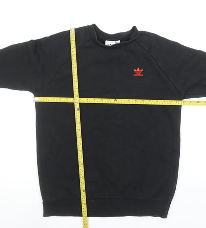 Adidas Men's Black Crew Neck Pullover Sweatshirt Size M