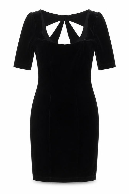 Kimchi Blue Women’s Black Velvet Cut Out Bodycon Party Dress XS