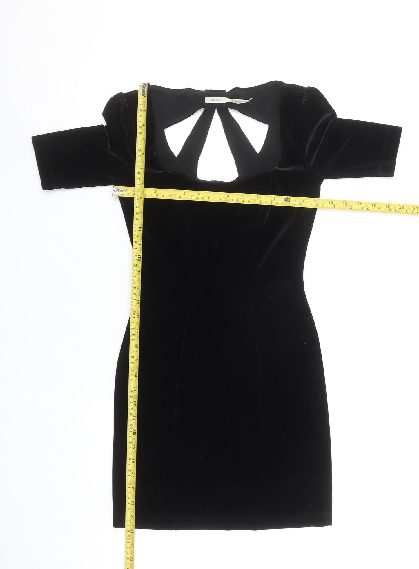 Kimchi Blue Women’s Black Velvet Cut Out Bodycon Party Dress XS