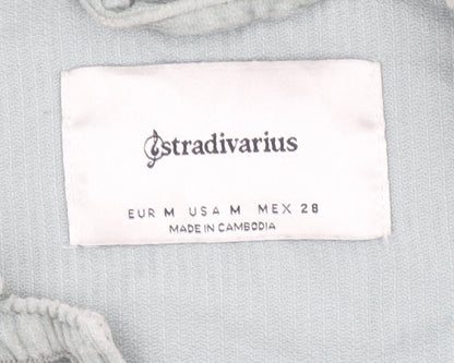 Stradivarius Women’s Green Corduroy Button Jacket Size 12