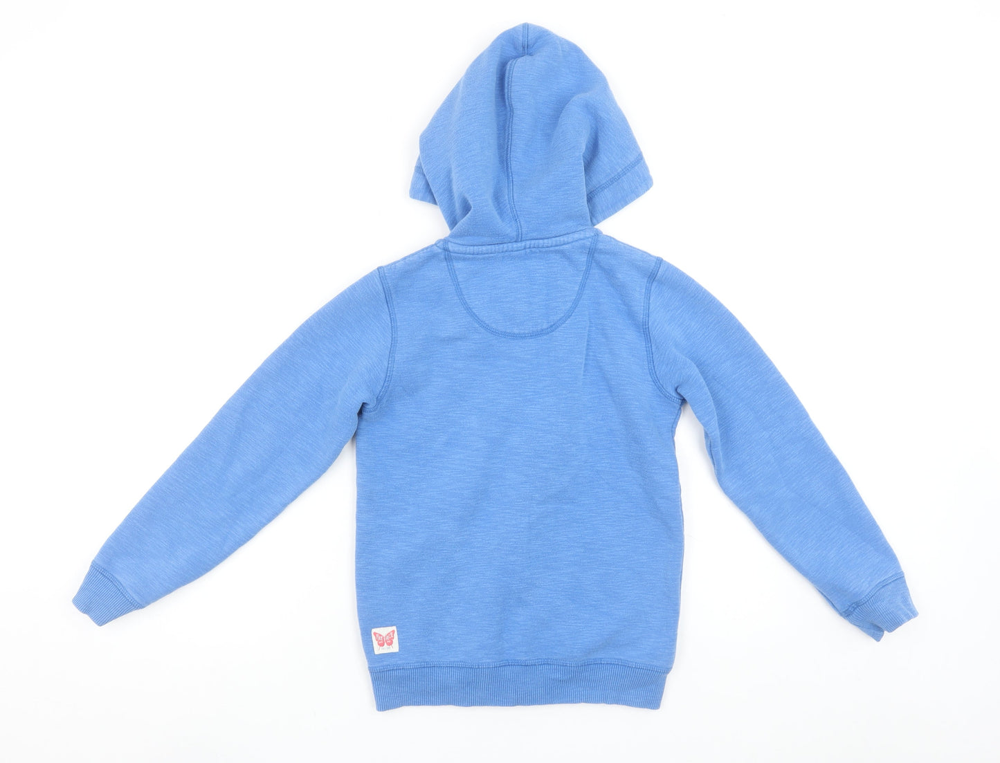 FatFace Girls Blue Full Zip Hoodie 8-9 Years Cotton Blend Casual