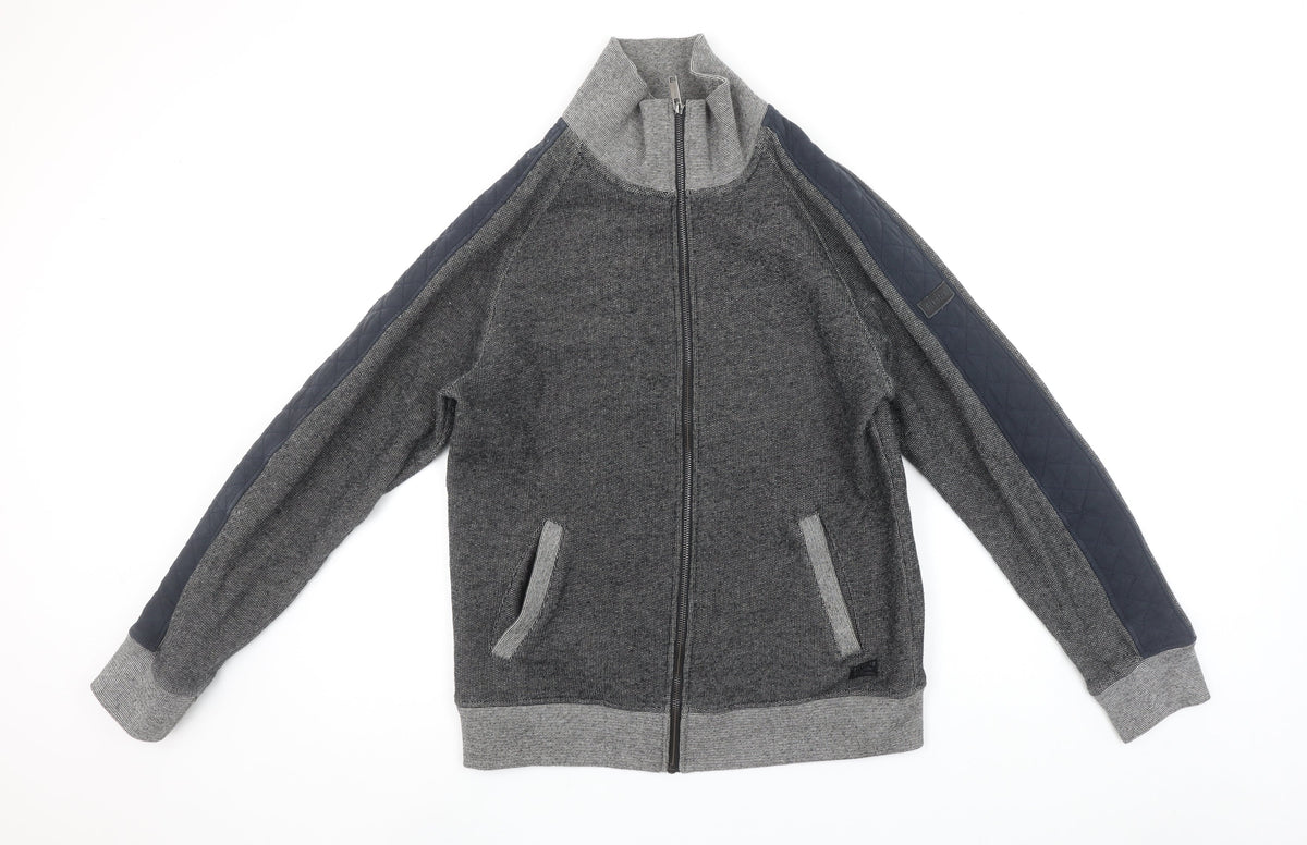 Mens UK Size M Firetrap Grey Full Zip Sweatshirt