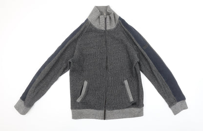 Mens UK Size M Firetrap Grey Full Zip Sweatshirt