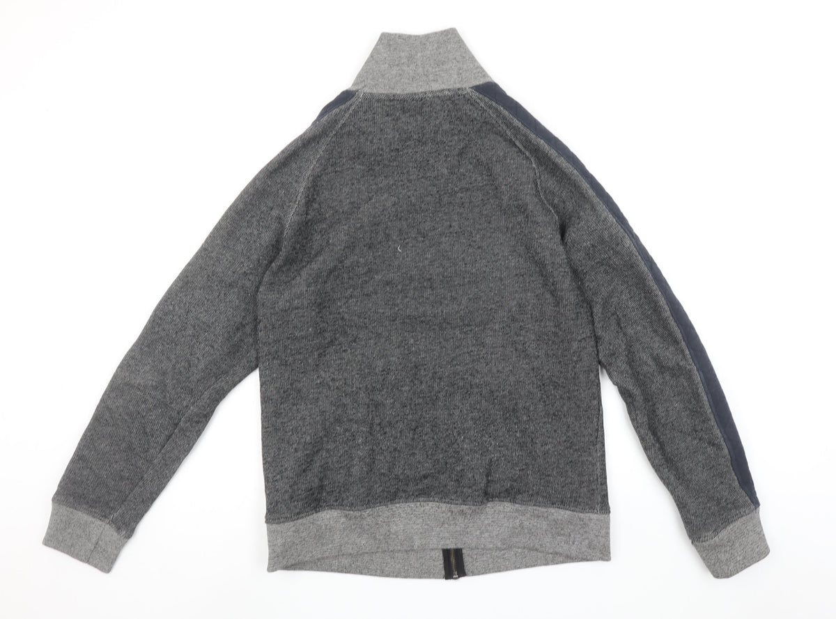 Mens UK Size M Firetrap Grey Full Zip Sweatshirt