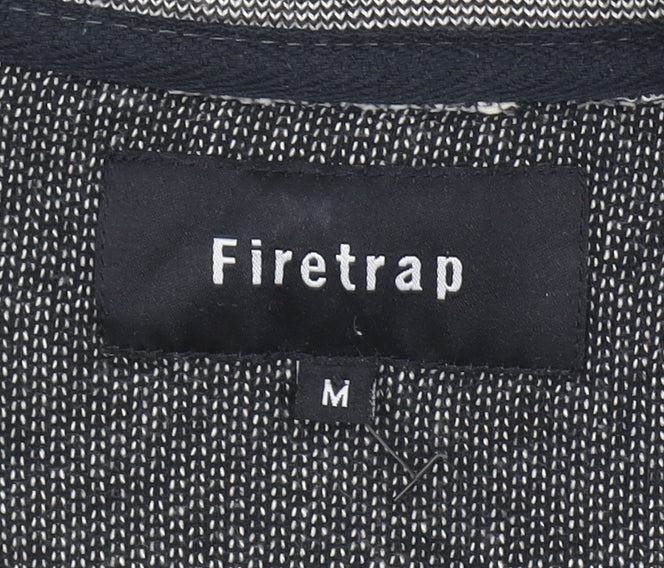 Mens UK Size M Firetrap Grey Full Zip Sweatshirt