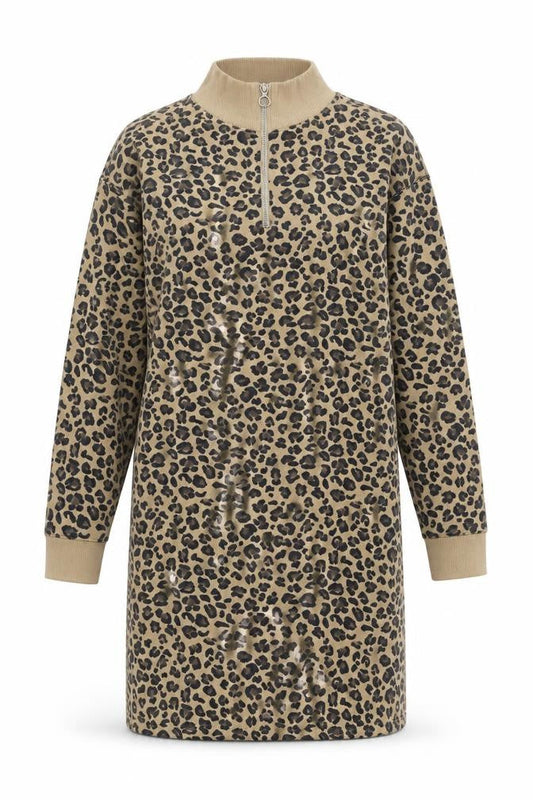 Marks and Spencer Women Beige Leopard Print Shift Dress Size 6