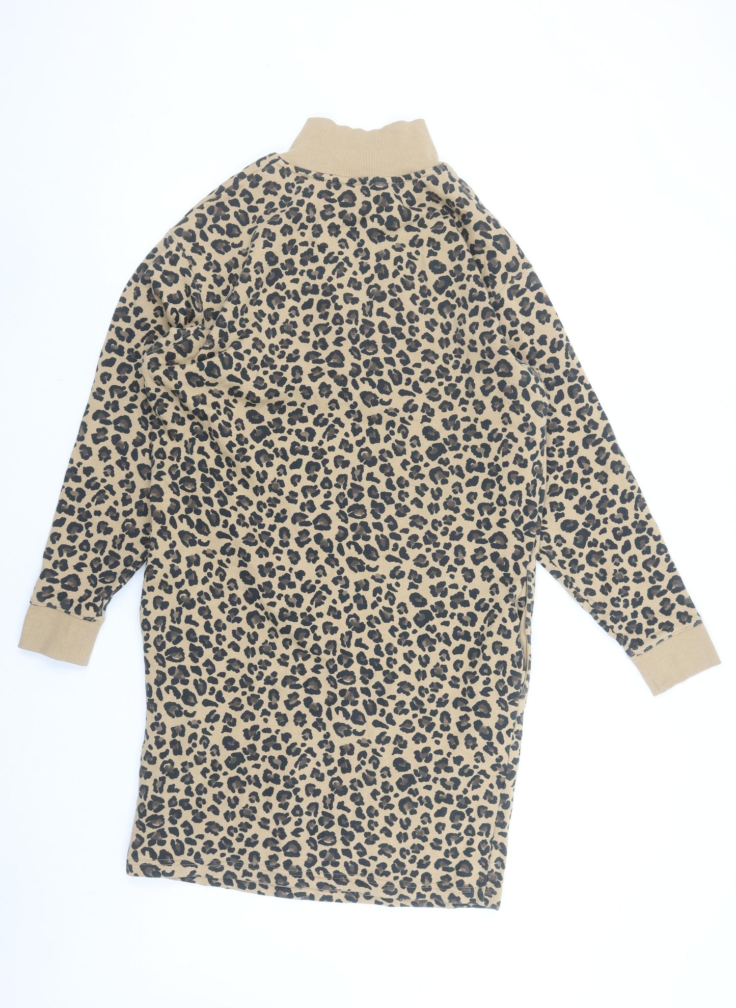 Marks and Spencer Women Beige Leopard Print Shift Dress Size 6