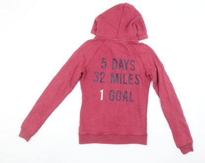 Womens UK Size 12 Jack Wills Pink Full Zip Hoodie