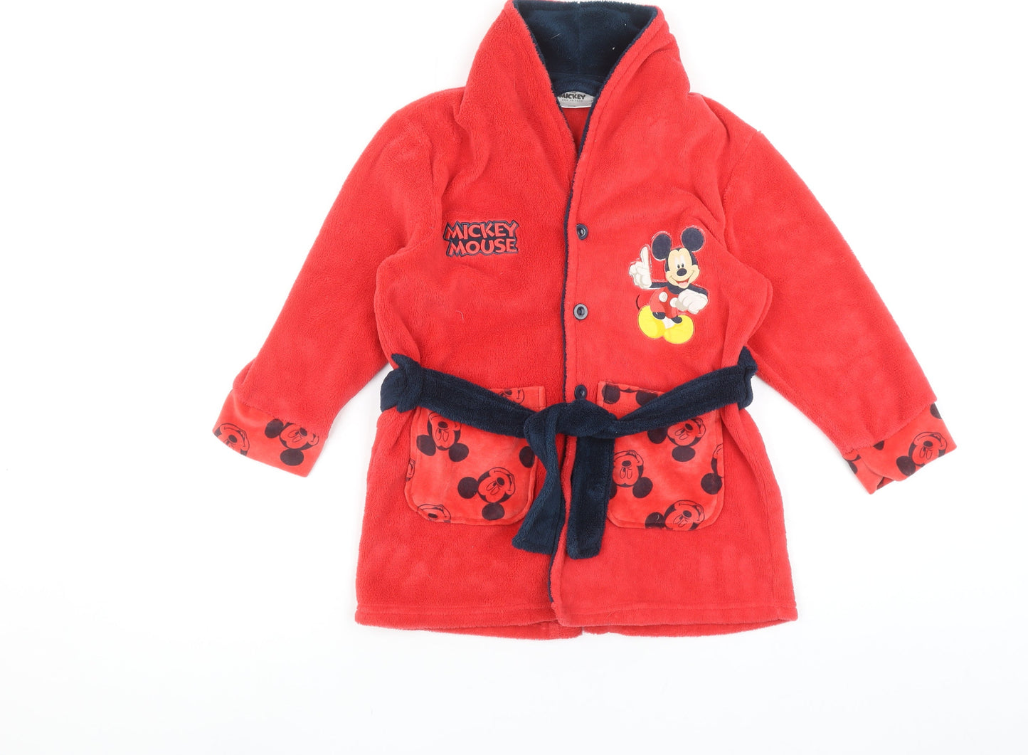 Cerdá Boys Red Mickey Mouse Fleece Robe 6 Years Disney Nightwear