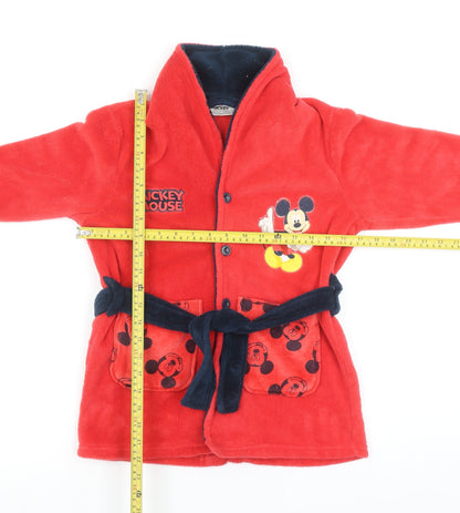 Cerdá Boys Red Mickey Mouse Fleece Robe 6 Years Disney Nightwear