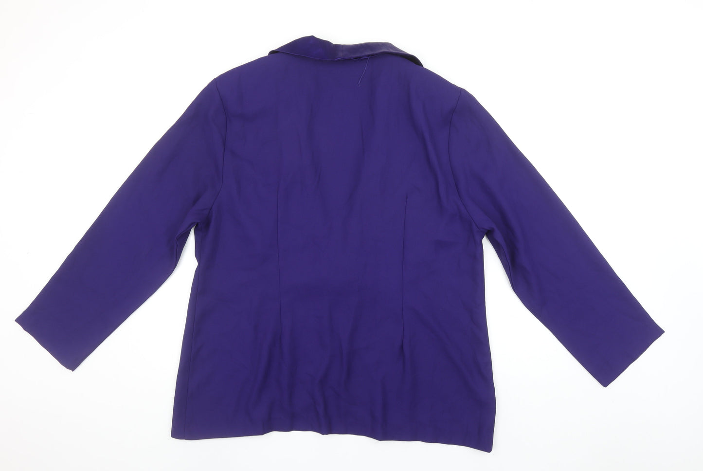 3K Fashion Women's Purple L Tuxedo Style Blazer Jacket