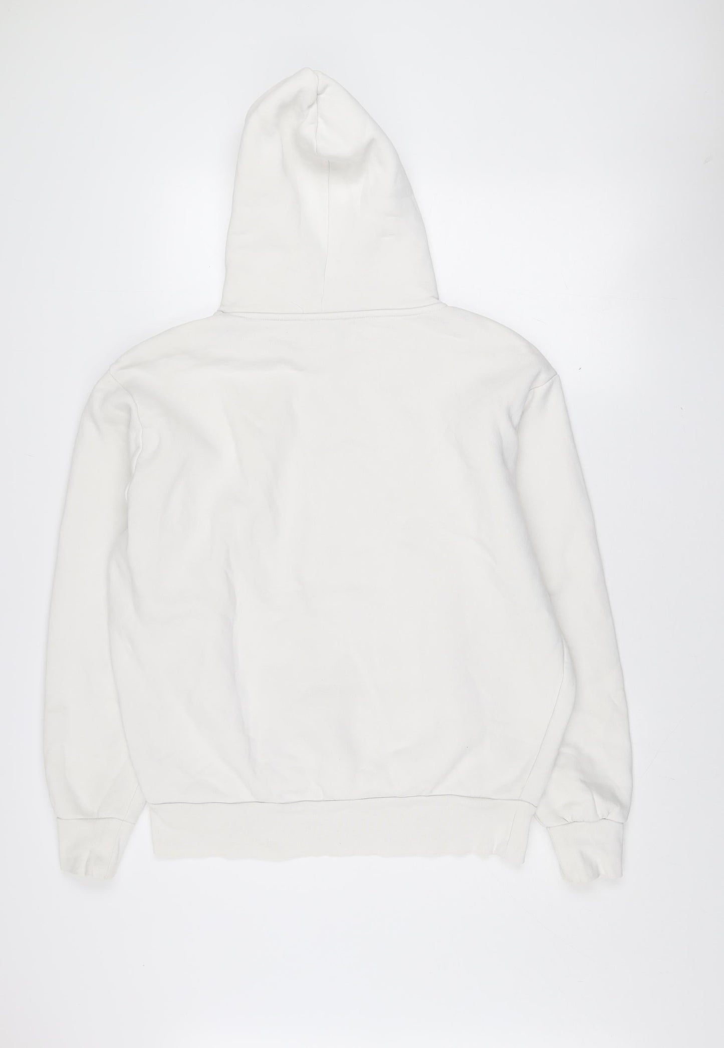 Dunnes Men's Cream Pullover Hoodie Size S Cotton Blend Fleece